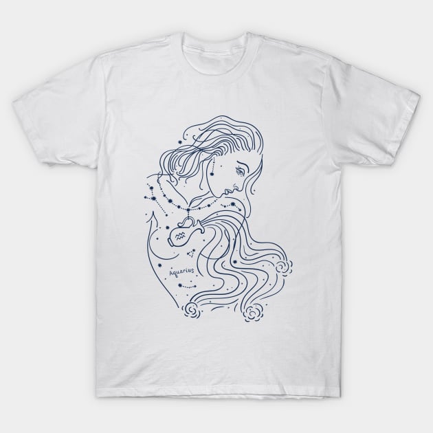 Aquarius T-Shirt by CatyArte